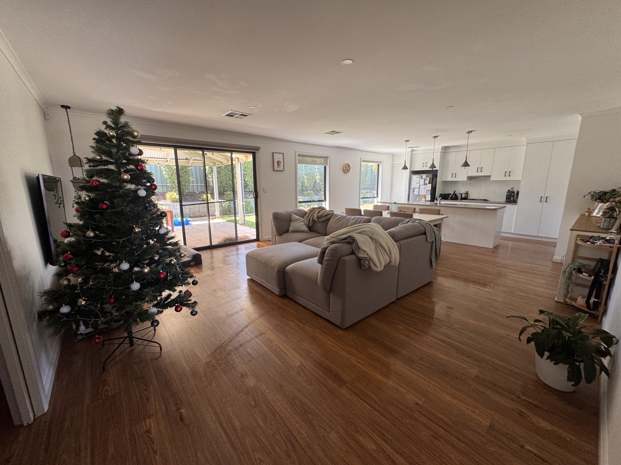 Open plan living room clean